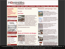 Tablet Screenshot of hominides.com